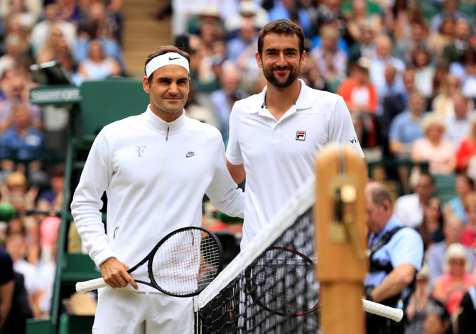 „Scanpix“ nuotr./Rogeris Federeris ir Marinas Čiličius