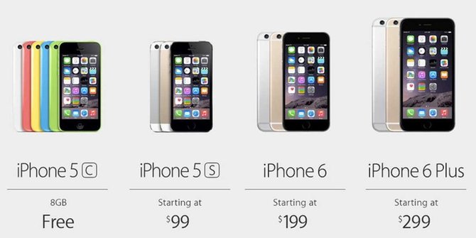 „Apple“ nuotr./„iPhone“ kainos su sutartimi