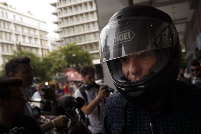 „Scanpix“/AP nuotr./Graikijos finansų ministras Janis Varufakis