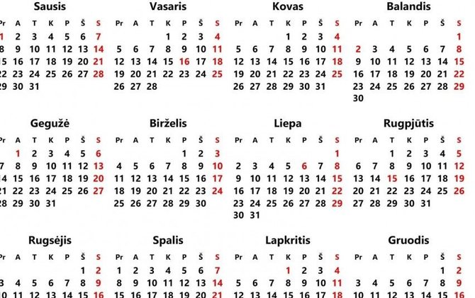 Švenčių kalendorius