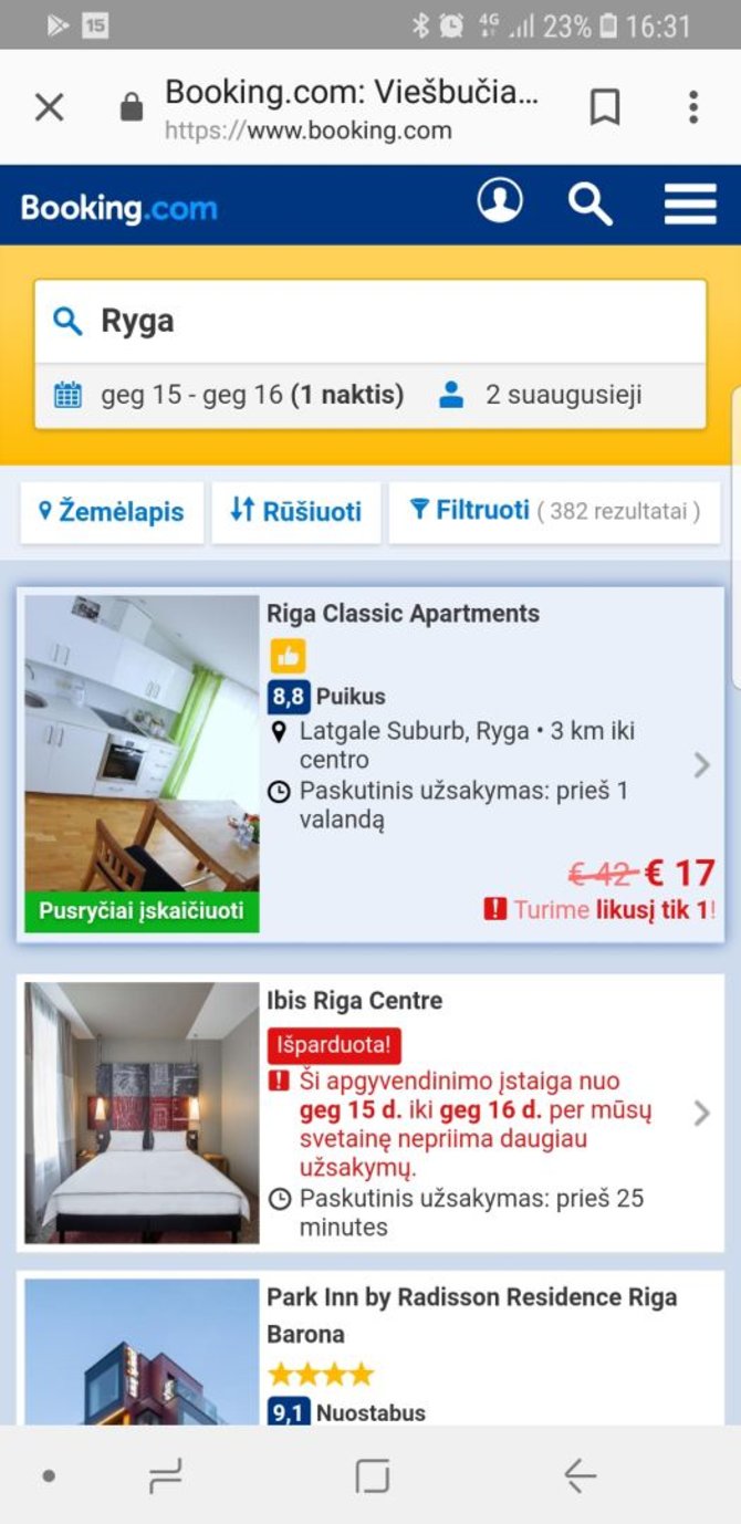 Apartamentai Rygoje