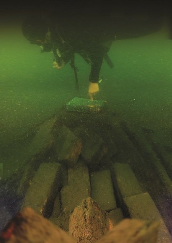 Projektas „Atrasta istorija. Trakų ežerų paslaptys“/Lukos ežere atrastas laivas