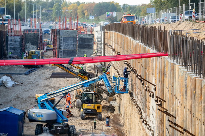 Sauliaus Žiūros nuotr./Darbai Liepkalnio, Žirnių g. ir Minkslo pl. sankryžoje rugsėjį