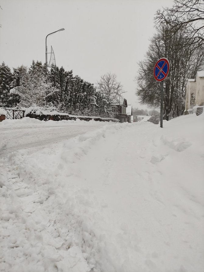 Ryčio Mežonio nuotr./Snieguotos Trakų gatvės