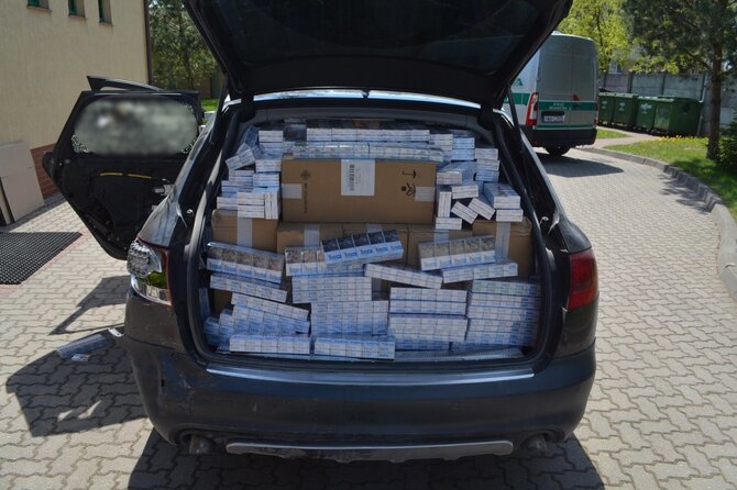 Podlaski OSG nuotr./Lietuvis su kontrabanda įkliuvo Lenkijos pasieniečiams