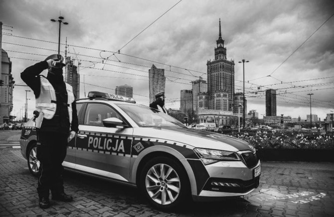 Lenkijos policijos nuotr./Lenkija gedi policijos pareigūnų