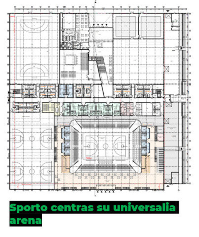 Sporto centras su universalia arena