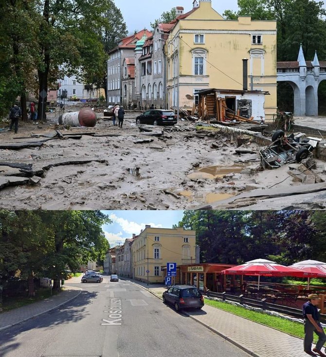 Maciejski Maksymilian, Paweł Rajski nuotr./Silezijos Stronio miestelis iki potvynio ir po jo