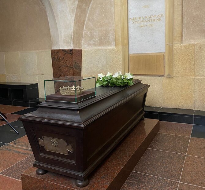 Valdovų rūmų muziejaus nuotr./Kripta Vilniaus katedroje, kur palaidota Barbora Radvilaitė