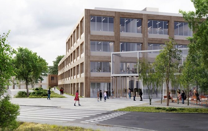 Office De Architectura vizualizacija/Pavilnionių g. progimnazija