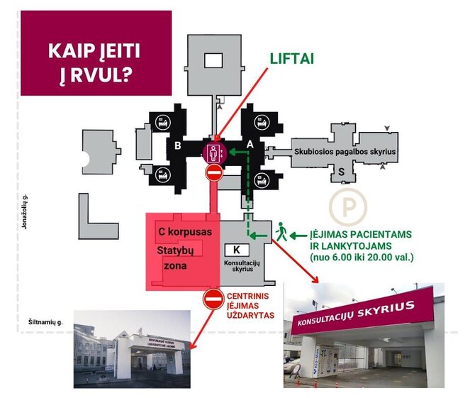 RVUL nuotr./Respublikinės Vilniaus universitetinė ligoninė skelbia apie modernizavimo darbus
