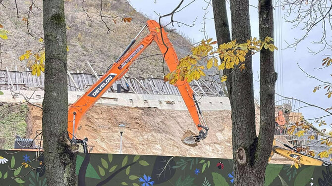 15min skaitytojo Eimanto nuotr./Gedimino kalno tvarkymo darbai