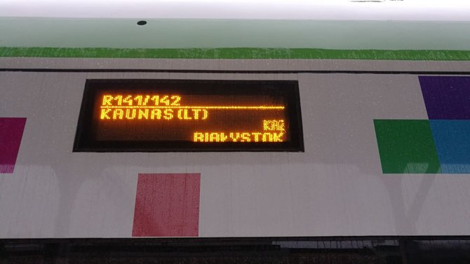 Violetos Grigaliūnaitės/15min nuotr./Traukinys į Balstogę Kauno stotyje