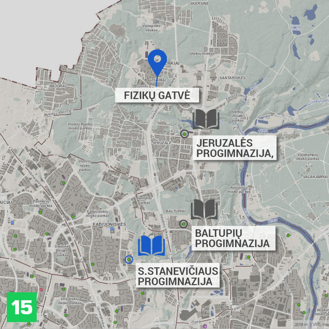 Fizikų gatvės vaikams siūloma rinktis toli esančią mokyklą