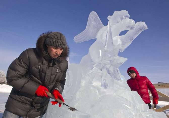 Londonas ruošiasi Ledo skulptūrų festivaliui