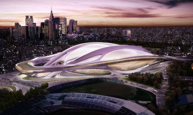 Zahos Hadid projektas Tokijo olimpiniam stadionui