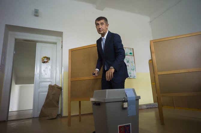 AFP/„Scanpix“ nuotr./Europos Parlamento rinkimuose balsuoja Čekijos finansų ministras