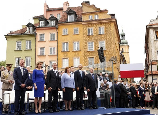 „Reuters“/„Scanpix“ nuotr./Barackas Obama Varšuvoje