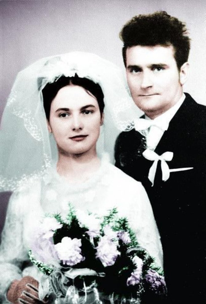 Danutos ir Lecho Walęsų vestuvių nuotrauka
