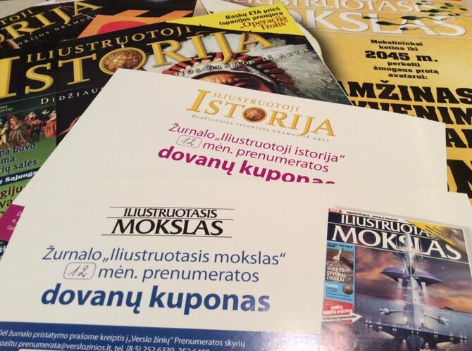 Loterijos prizas - žurnalų prenumerata.