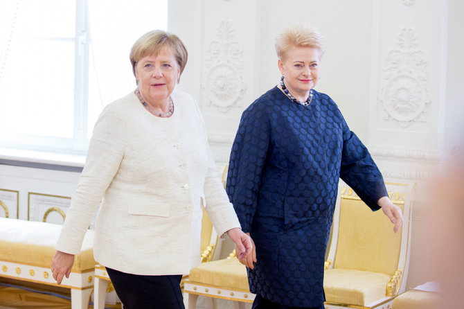 Luko Balandžio / 15min nuotr./Dalia Grybauskaitė, Angela Merkel