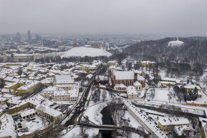 Luko Balandžio / 15min nuotr./Snieguotas ir baltas Vilnius