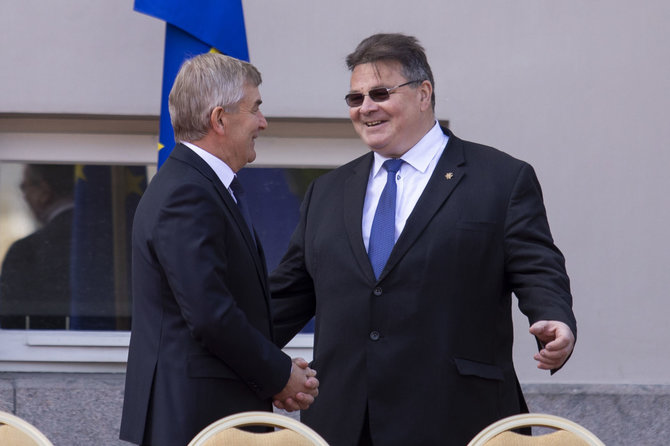 Luko Balandžio / 15min nuotr./Viktoras Pranckietis, Linas Linkevičius