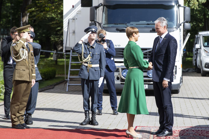Luko Balandžio / 15min nuotr./Gitanas Nausėda susitiko su Estijos prezidente Kersti Kaljulaid