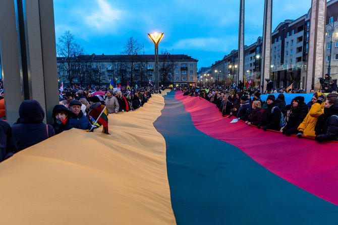 Luko Balandžio/Žmonės.lt nuotr./Akcija Nepriklausomybės aikštėje