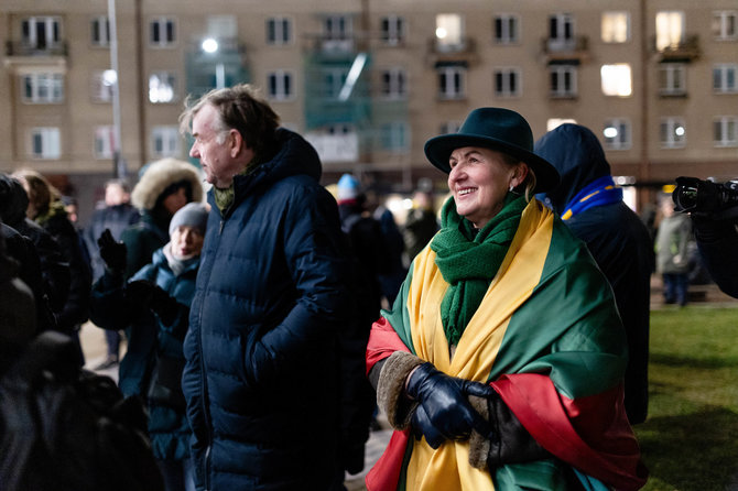 Lukas Balandis / BNS nuotr./Protestas „Dešimt minučių tylos“