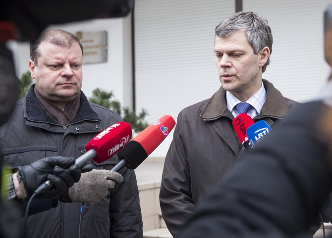 Luko Balandžio/15min.lt nuotr./Darius Jauniškis ir Saulius Skvernelis