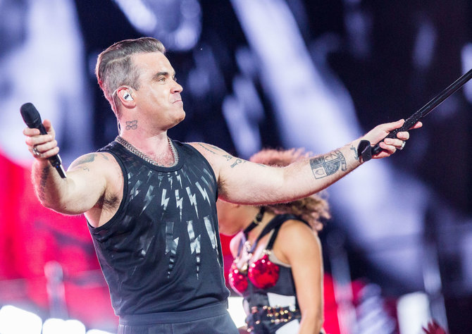 Luko Balandžio / 15min nuotr./Robbie Williamso koncerto akimirka