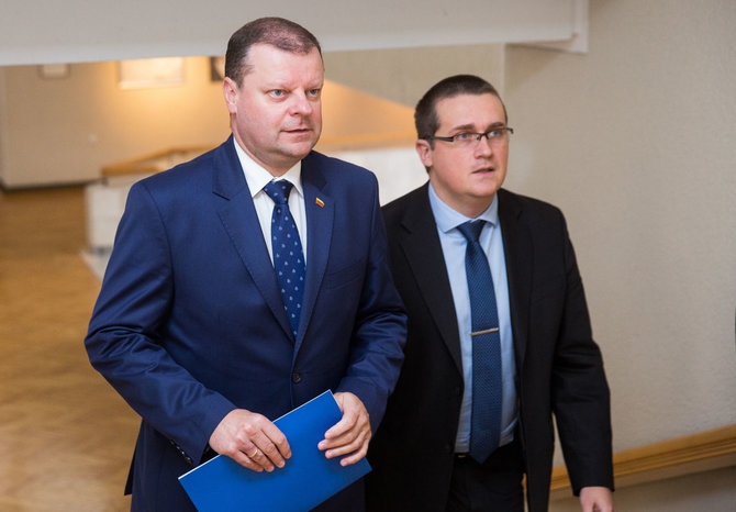 Luko Balandžio / 15min nuotr./Saulius Skvernelis ir Skirmantas Malinauskas