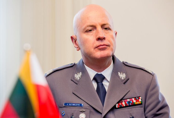 Luko Balandžio / 15min nuotr./Lenkijos policijos vadovas Jaroslawas Szymczykas