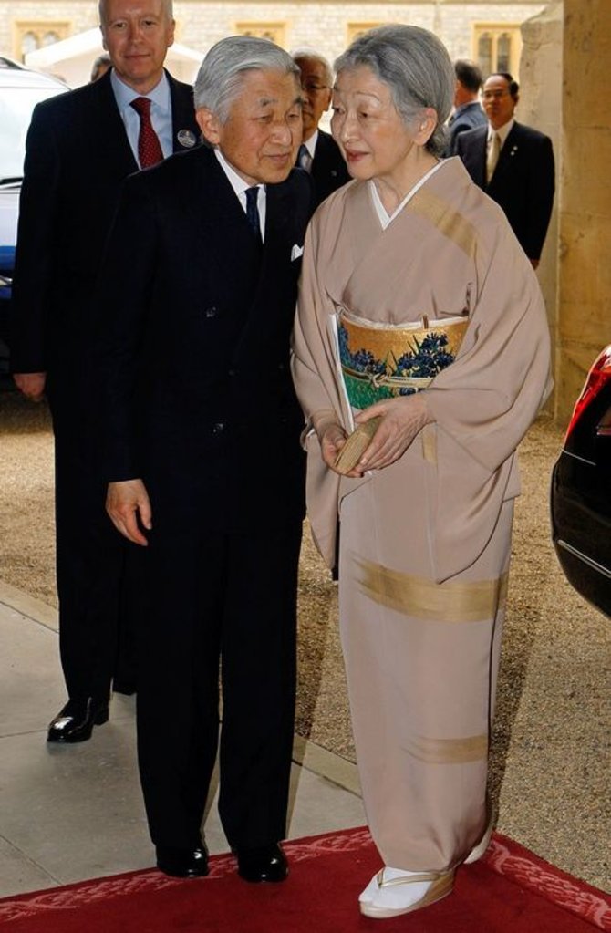 „Scanpix“ nuotr./Japonijos imperatorius Akihito ir imperatorienė Michiko