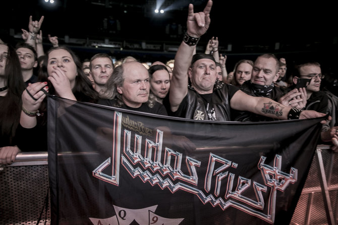 Viganto Ovadnevo/Žmonės.lt nuotr./„Judas Priest“ koncerto Vilniuje akimirka