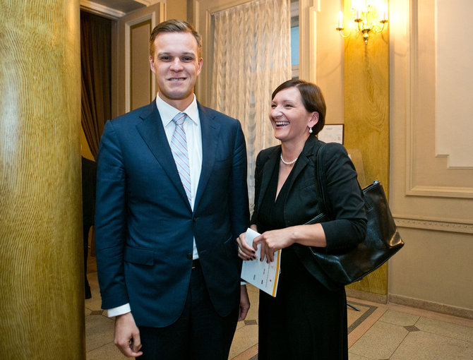 Gretos Skaraitienės/Žmonės.lt nuotr./Gabrielius Landsbergis su žmona Austėja