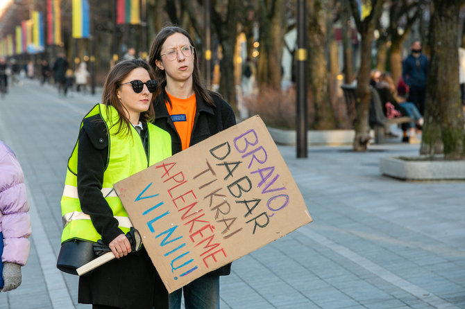 Teodoro Biliūno / BNS nuotr./Protesto akcija prieš korupciją Kauno savivaldybėje