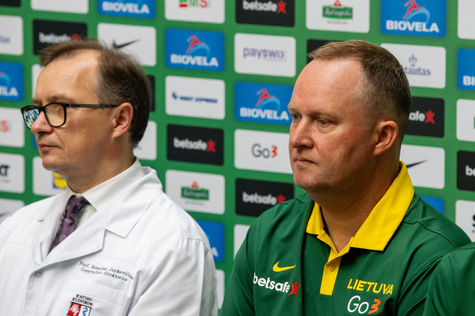 Teodoro Biliūno / BNS nuotr./LKF spaudos konferencija Kauno klinikų Sporto medicinos klinikoje