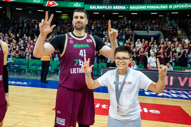 Teodoro Biliūno / BNS nuotr./Ketvirtosios LKL mažojo finalo rungtynės: „7bet-Lietkabelis“ – „Wolves“