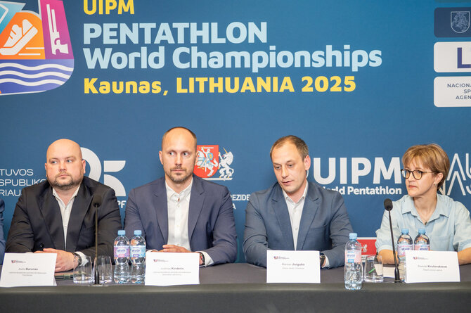 Teodoro Biliūno / BNS nuotr./Aistis Baronas, Justinas Kinderis, Mantas Jurgutis, Radvilė Krušinskienė