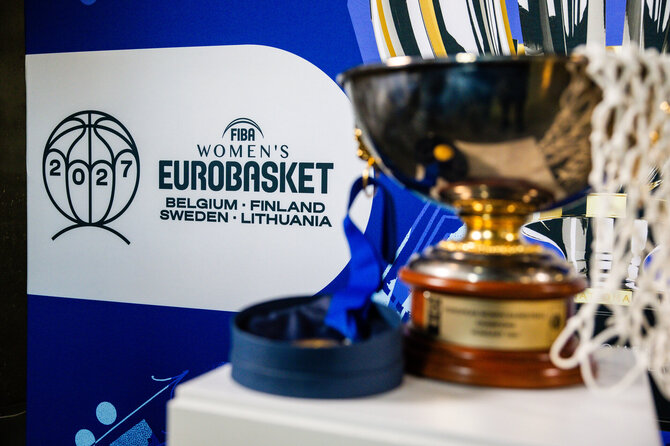 Teodoro Biliūno / BNS nuotr./2027 Europos moterų krepšinio pirmenybių finalinio etapo Lietuvoje pristatymas