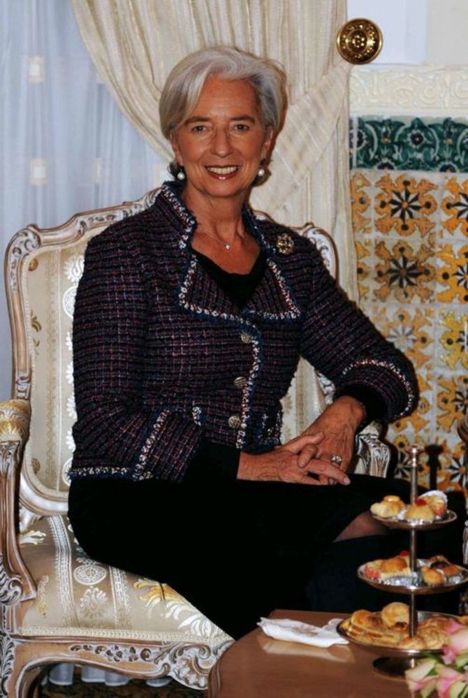 „Scanpix“ nuotr./Christine Lagarde susitikime su Alžyro prezidentu Alžyre. 