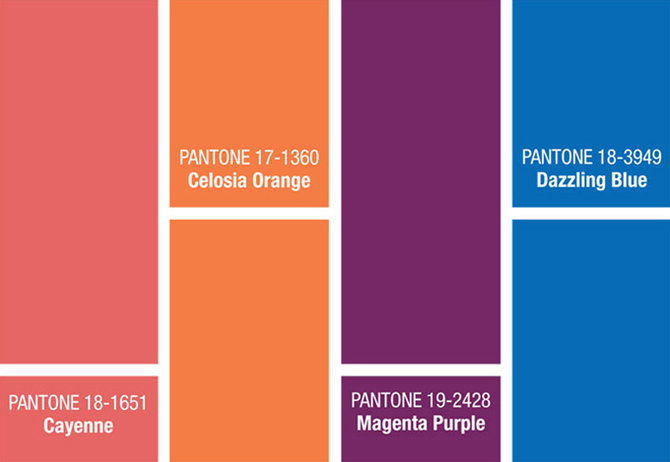 Pagrindinės naujos spalvos, kurių tikimasi 2014 metų apatinio trikotažo kolekcijose.