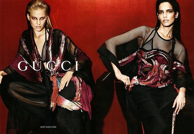 Gucci.com nuotr. Mados namų Gucci 2014 m. pavasario/vasaros reklaminiai kadrai.