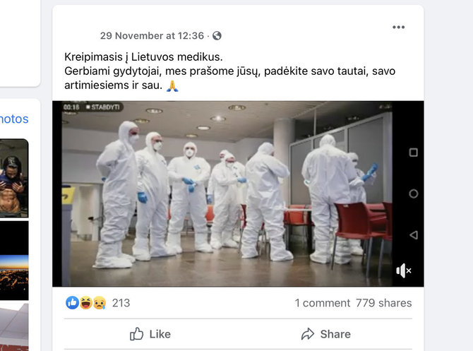 Nuotr. iš „Facebook“/„Specialia laida“ kreipiamasi į Lietuvos medikus
