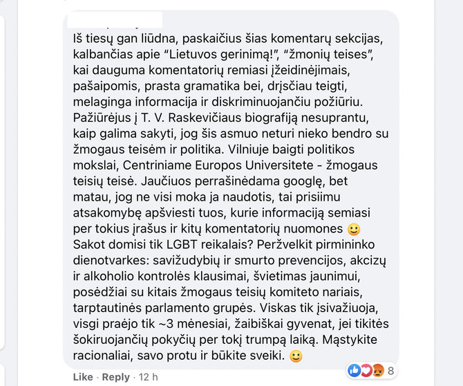 Nuotr. iš „Facebook“/Homoseksualus politikas sulaukė užtarėjų