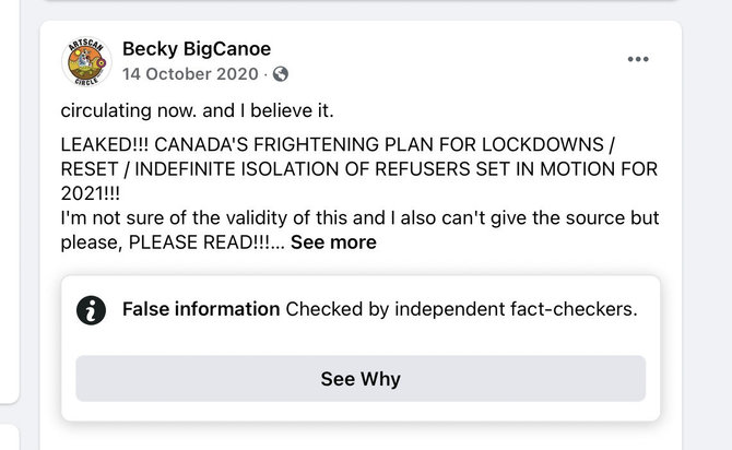 Nuotr. iš „Facebook“/Tariamai Kanados politikų sukurtas „planas“ jau buvo paneigtas