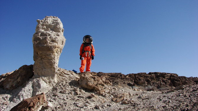 Nuotr. iš asmeninio albumo/Inga Popovaitė ant Marso kalvos
