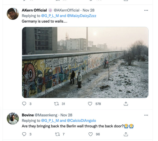 Ekrano nuotr. iš „Twitter“/Tvora prekybos centre lyginama su Berlyno siena